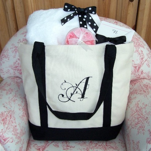 Mastin - custom listing for 3 - BOAT TOTE BAG - MONOGRAMMED FREE - personalized handbag