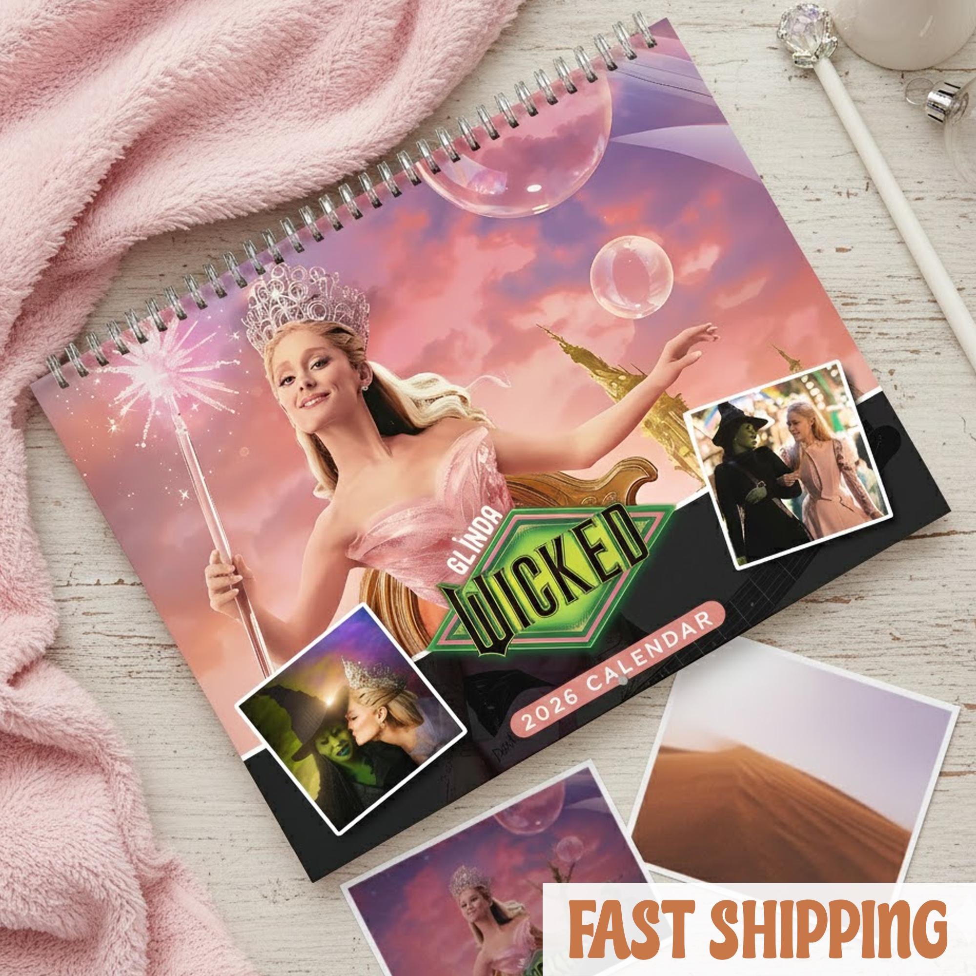 Discover Glinda Wicked Calendar 2026, Wicked Musical Art Calendar, Glinda the Good Witch Wall Decor, Broadway Calendar, Gift for Wicked Fans