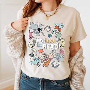 Elephant and Piggie Reading Book Shirt, Piggie Shirt, Reading Shirt, Book Lover Shirt, Elephant And Piggie Shirt, Pigeon Shirt, Gift For Kid
