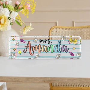 Personalized Teacher Desk Name Plate, Teacher Gift, Name Plate For Desk, Teacher Appreciation, Back to School Gift, Teacher Name Sign