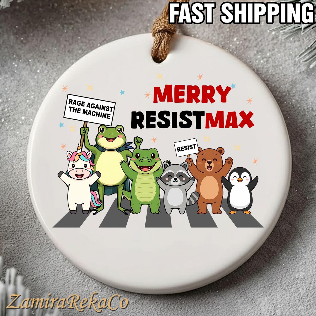 Resistmas Rabbit Resist Inflatable Costume Portland Frog Merry Resistmas Christmas ...