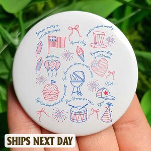 Liberal 4th of July Anti Trump Pin Button, Subtle Anti Trump Pin, Subtle FDT Trump Pin, Women Rights, Resist Women Pin, No Kings Protest
