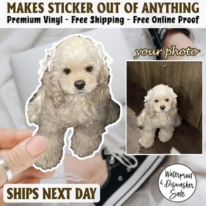 Personalized Dog Stickers, custom pet sticker, custom dog sticker, dog face sticker, sticker of my dog, pet decal, Waterproof Vinyl sticker