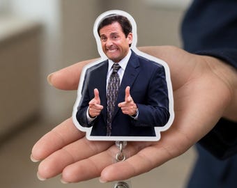 Michael Scott Badge Reel – The Office Retractable ID Holder for Nurses & Office Staff