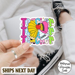 Custom Coquette Bow Teacher Name Sticker, Teacher Sticker/Magnet, Custom Teacher Gift, Custom Teacher Decal Sticker, Teacher Name Decal
