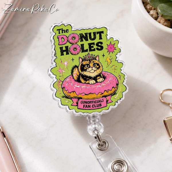 The Donut Holes Dungeon Crawler Carl Badge Reel, Fantasy Gamer Adventure Retractable ID Holder, LitRPG Dungeon Creature