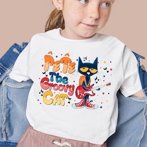 Pete The Groovy Cat Shirt, Pete The Cat Schulshirt, Kinderbuchgeschenk, Groovy Cat Sweatshirt, Kindergarten Shirt Geschenk, LehrerStudent