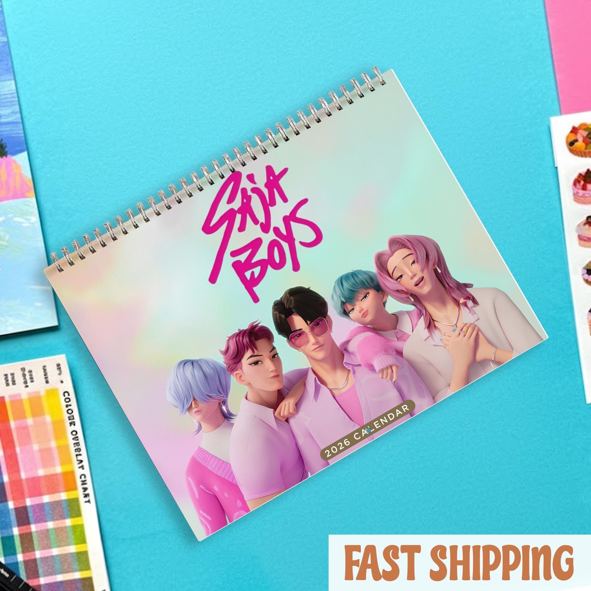 K-POP Demon Hunters Saja Boys 2026カレンダー、Saja Boys壁掛け