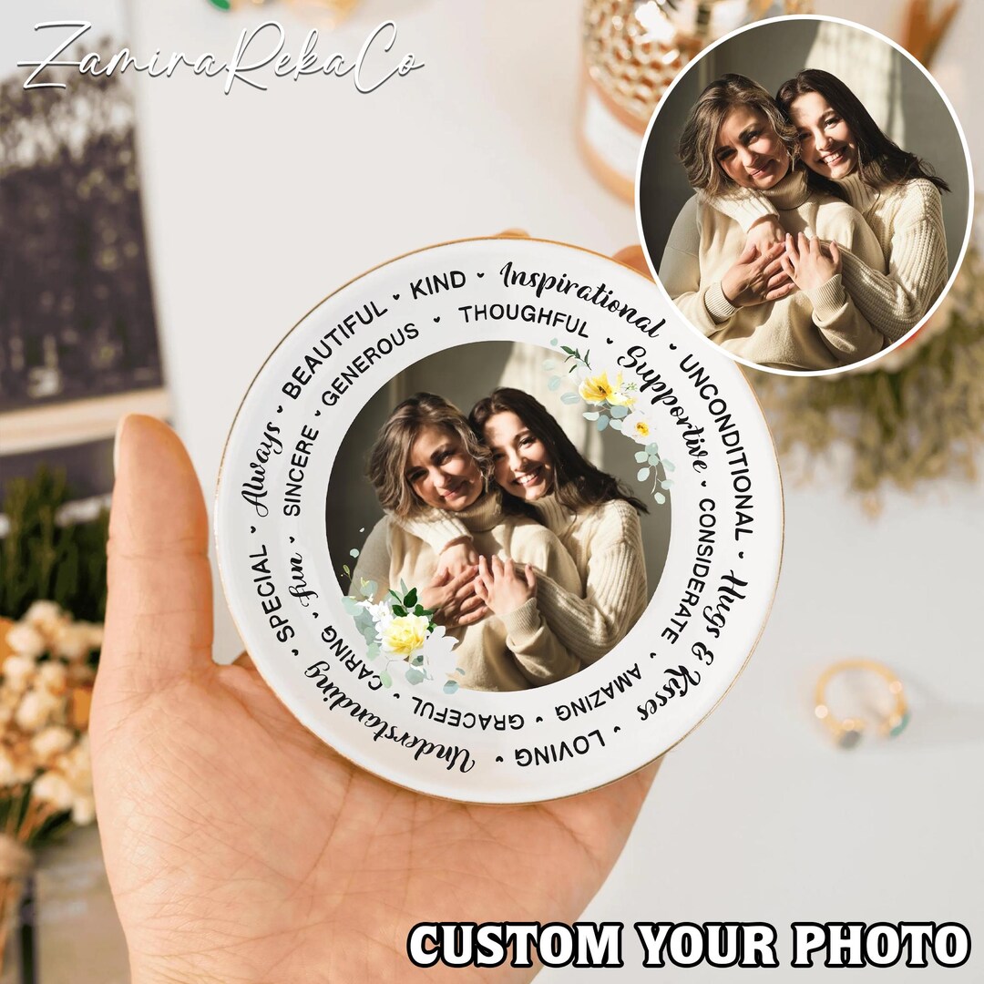 Personalized Ring Dish With Photo, Custom Jewelry Dish Gift, Gift for ...