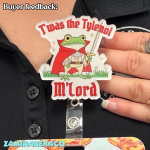 Twas the Tylenol Badge Reel, Nurse Badge Reel, Cute Medication Vial ID Holder, Neurodiversity Badge Reel, Acetaminophen Badge Reel, Anti-RFK image 2