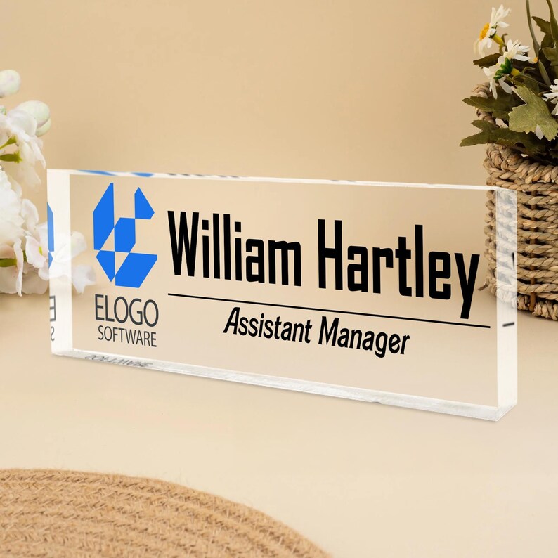 Personalized Desk Name Plate for Men, Desk Name Plate for Assistant ...