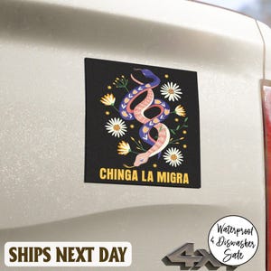 Chinga La Migra Sticker/Magnet, Anti-ICE Sticker, Mexican Activist Sticker, Immigrant Rights Vinyl sticker, Abolish ICE Sticker