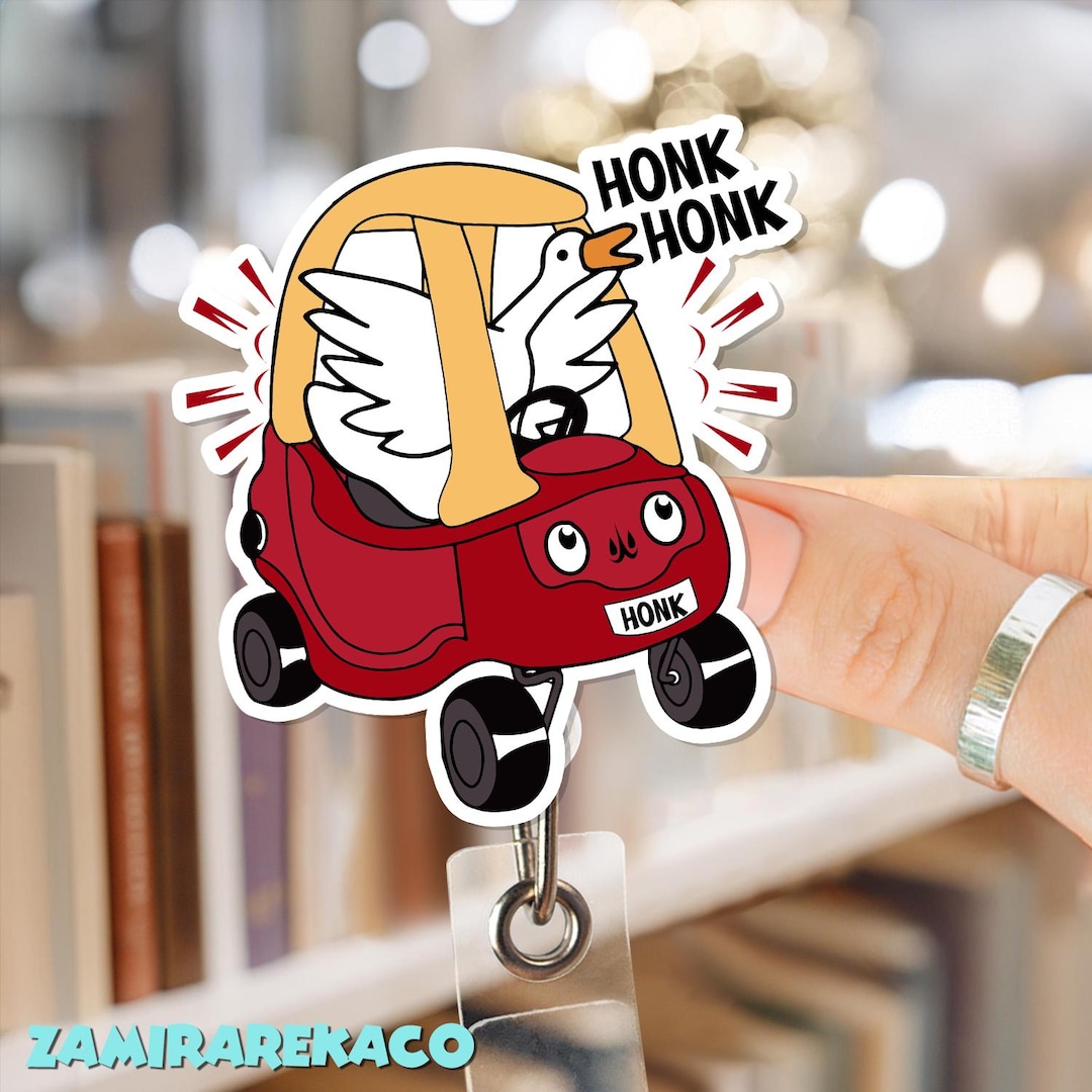 Honk Honk Silly Goose Badge Reel, Nurse Badge, Cute Goose ID