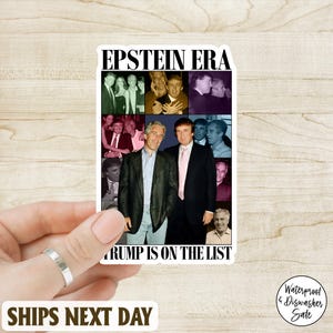 Epstein Era Trump And Epstein Best Friends Forever Sticker/Car Magnet, Satirical Anti-Trump Political Sticker, Vinyl Sticker, Activist Decal