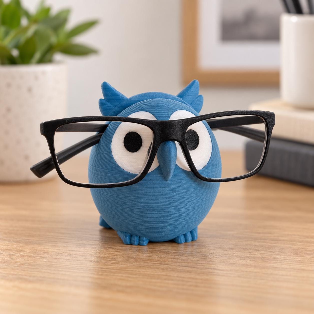 Owl Eyeglass Holder, Cute Glasses Stand, 3D Printed Owl Eyewear Holder, Funny Desk Organizer, Readin