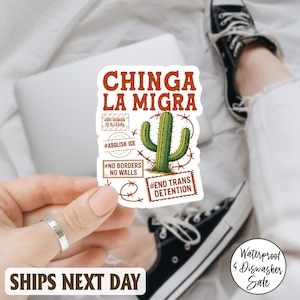 Immigrant Rights Chinga La Migra Sticker/Magnet, Anti-ICE Sticker, Mexican Activist, Immigrant Rights Vinyl sticker, Abolish ICE