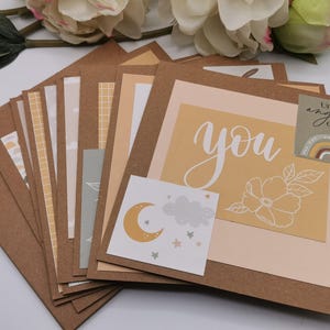 Set van 8 geboortekaartjes Scrapbooking