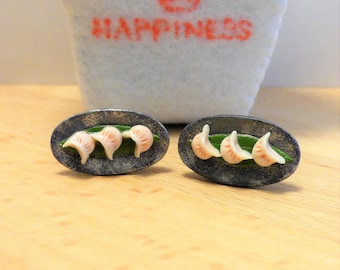 Shepherd/'s Pie Cufflinks Schickie Mickie Original 100/% handmade Miniature Food Art Jewelry Pub Food Cufflinks