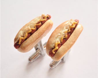 Shepherd/'s Pie Cufflinks Schickie Mickie Original 100/% handmade Miniature Food Art Jewelry Pub Food Cufflinks