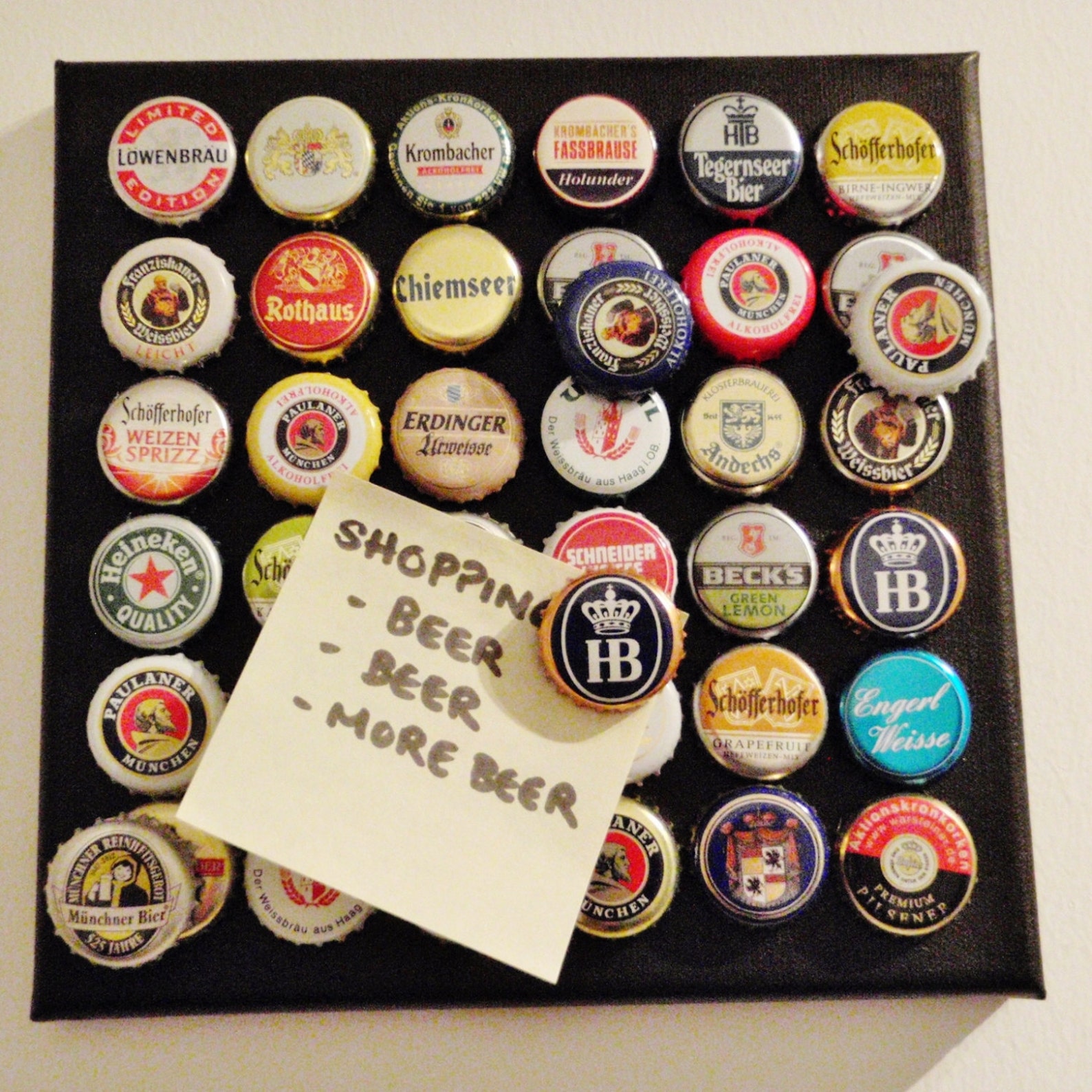 Wall Art Board German Beer Bottle Caps Bottlecap Etsy