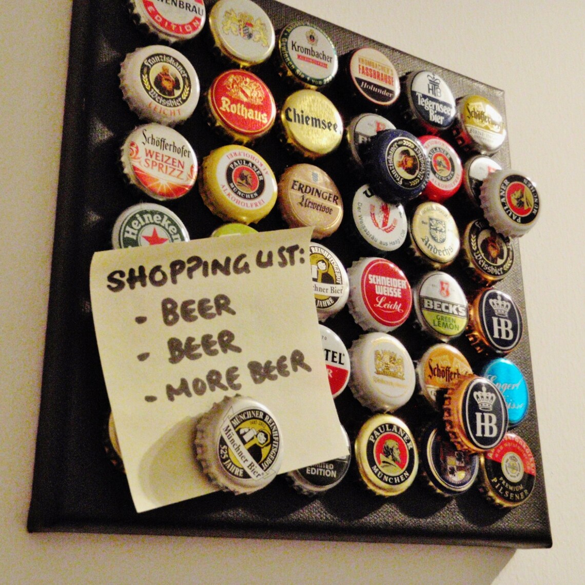 Wall Art Board German Beer Bottle Caps Bottlecap Etsy