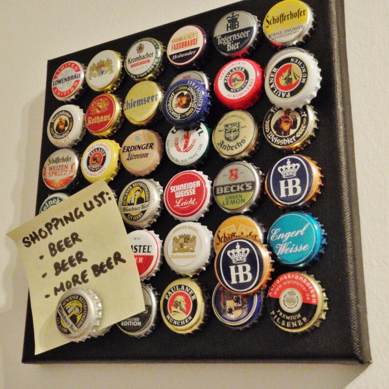 Wall Art Board German Beer Bottle Caps Bottlecap Etsy