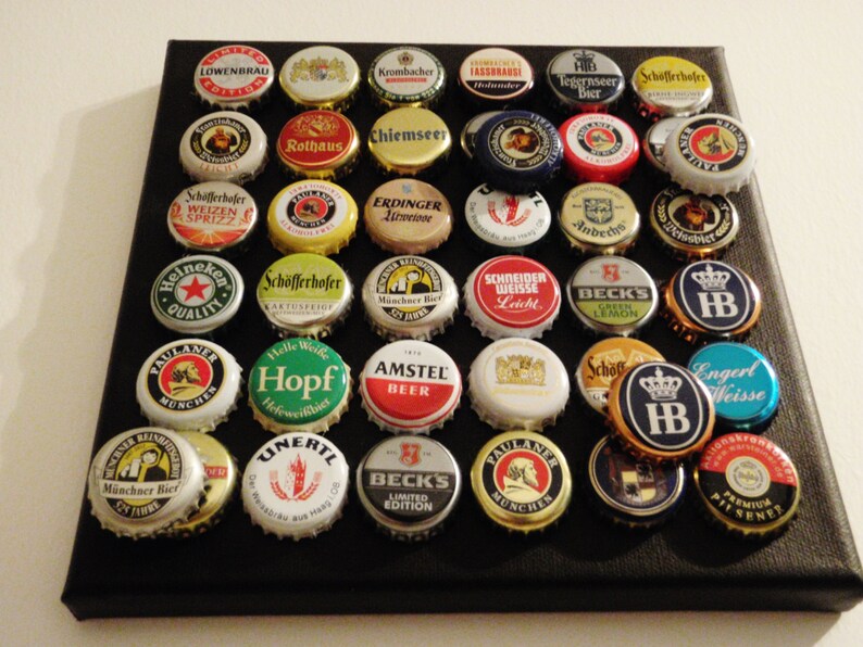 Wall Art Board German Beer Bottle Caps Bottlecap Etsy