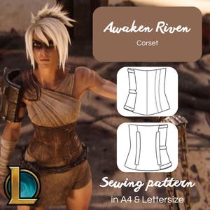 Awaken Riven Corset-naaipatroon voor cosplay league of legends