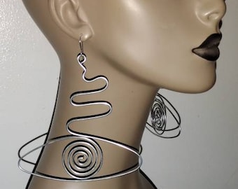 Beautiful Uniquely Shaped Wire Earrings, Large Earrings, Long Earrings, Fashion Earrings, Dangling Earrings, Womens Jewelry, Big Earrings