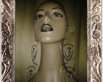 Beautiful Uniquely Shaped Wire Earrings, Large Earrings, Long Earrings, Fashion Earrings, Dangling Earrings, Womens Jewelry, Big Earrings