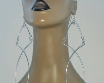Fabulous Uniquely Shaped Wire Earrings, Large Earrings, Long Earrings, Fashion Earrings, Dangling Earrings, Womens Jewelry, Big Earrings