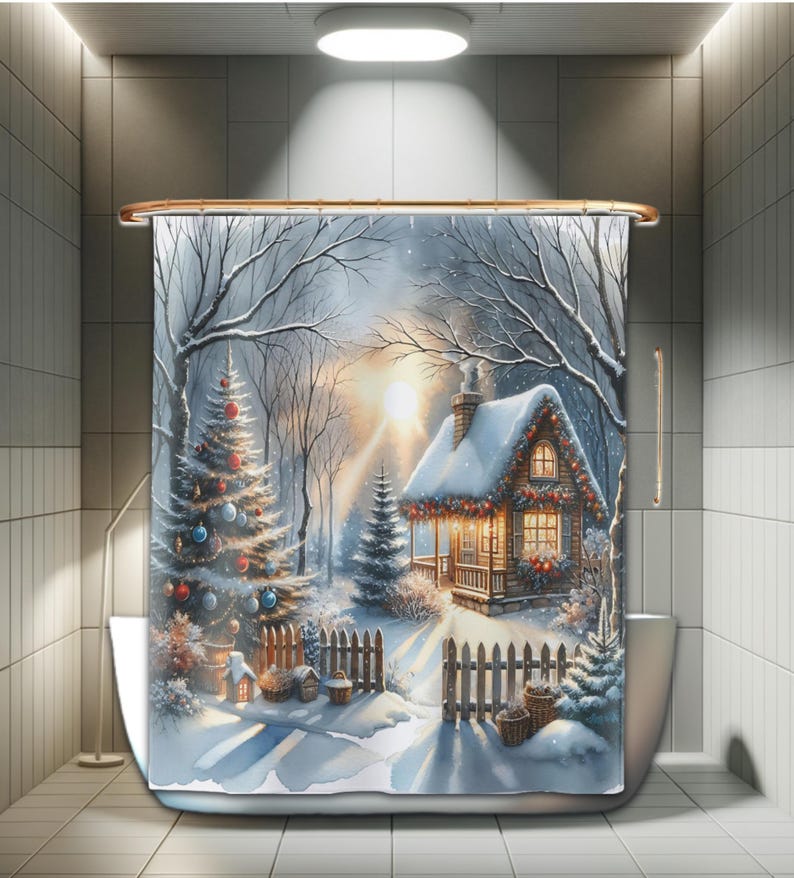 Winter Themed Shower Curtains