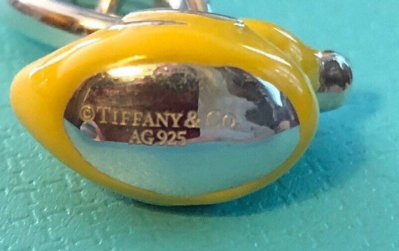 RARE Tiffany & Co Sterling Silver Yellow Enamel Duck Charm - Etsy