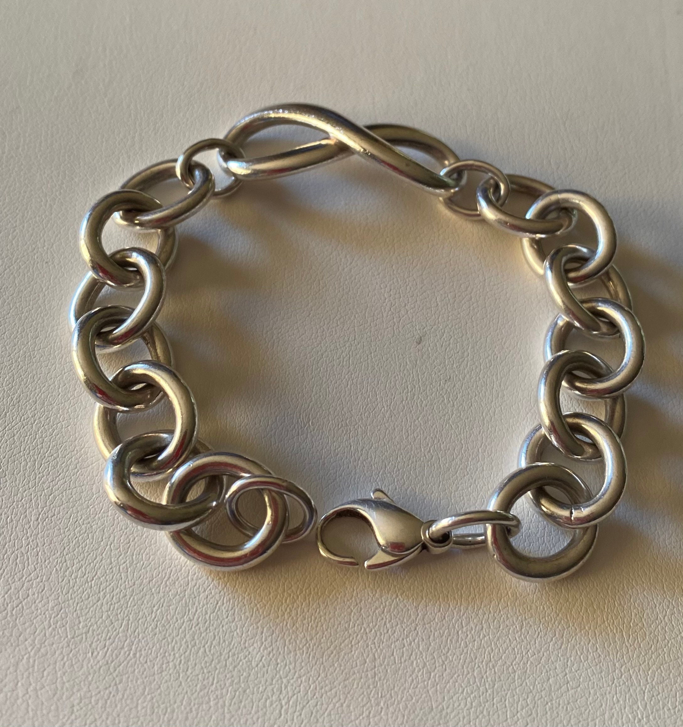 Vintage Tiffany & Co Retired Large Link Infinity Bracelet 7.5 - Etsy