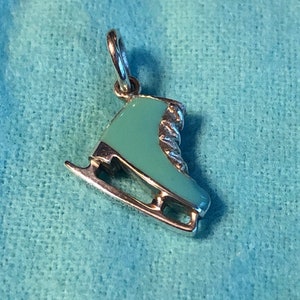 RARE Blue Enamel Ice Skate Charm RARE 