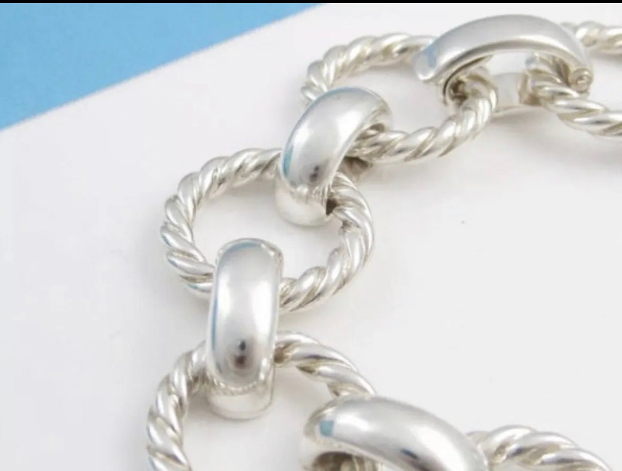 Vintage Estate Rare Tiffany & Co Twisted Rope Link Bracelet - Etsy