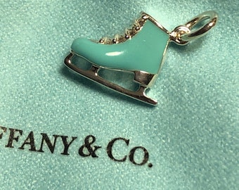 RARE Blue Enamel Ice Skate Charm RARE 