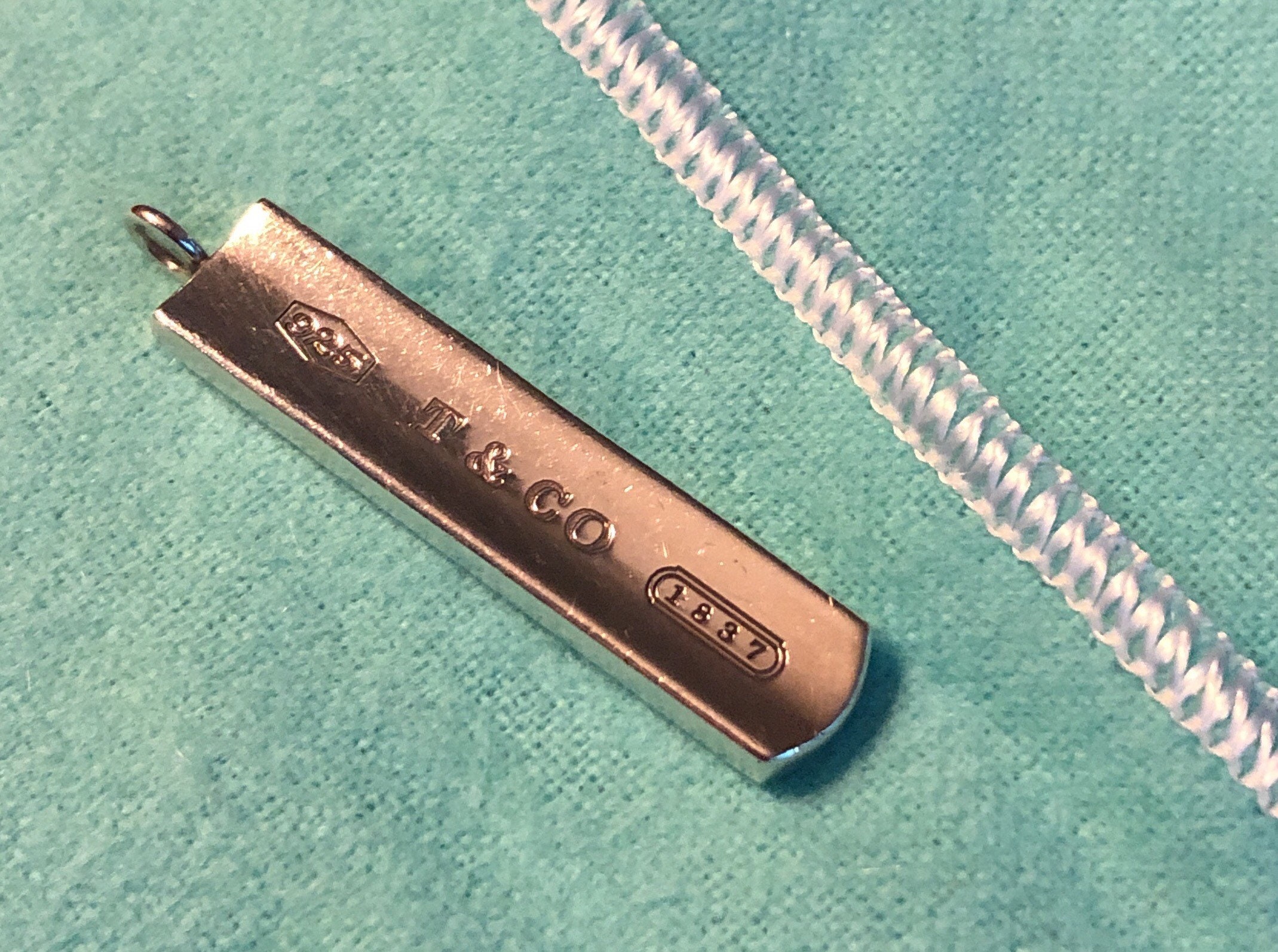 Vintage Tiffany & Co Solid 1837 Atlas Bar Tag Pendant - Etsy