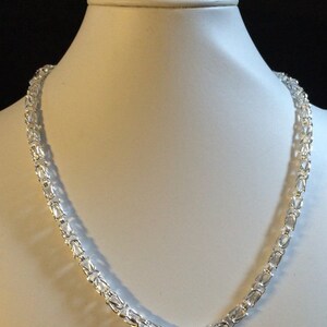 Byzantine Chainmaille Elongated link Necklace - 20&quot;