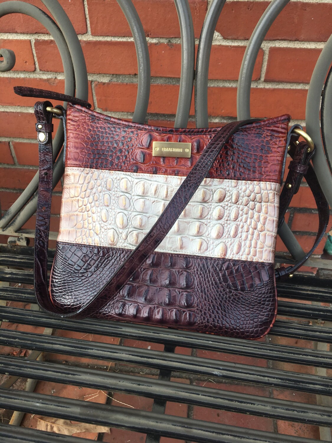 Vintage Brahmin Jody Aztec Vinyard Crossbody Etsy Denmark