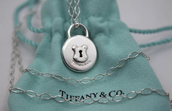 Tiffany & Co Vintage Lock Pendant Necklace