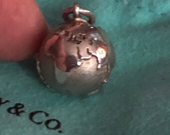 Estate Retired Tiffany & Co Globe World Earth Charm- Rare