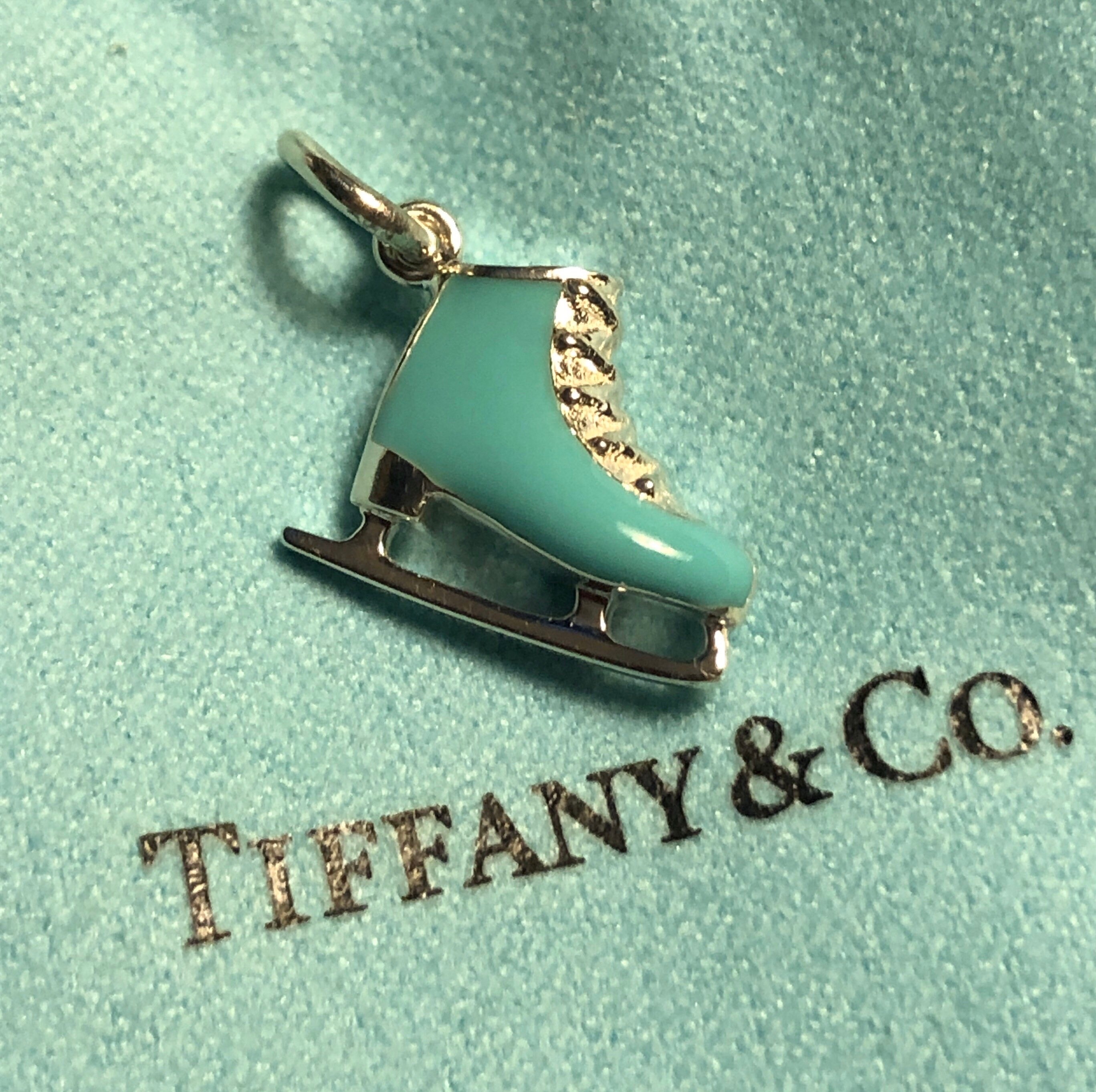 Vintage Tiffany Co RARE Blue Enamel Ice Skate Charm RARE Find Authentic Etsy Australia