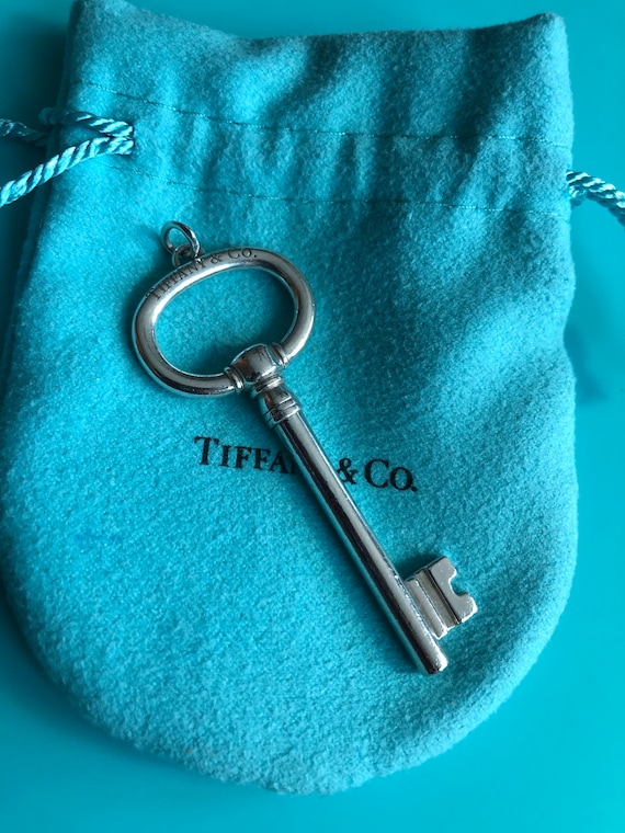 tiffany and co silver key necklace