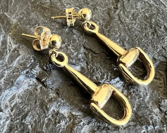 Vintage Estate 14K Snafflebit Earrings