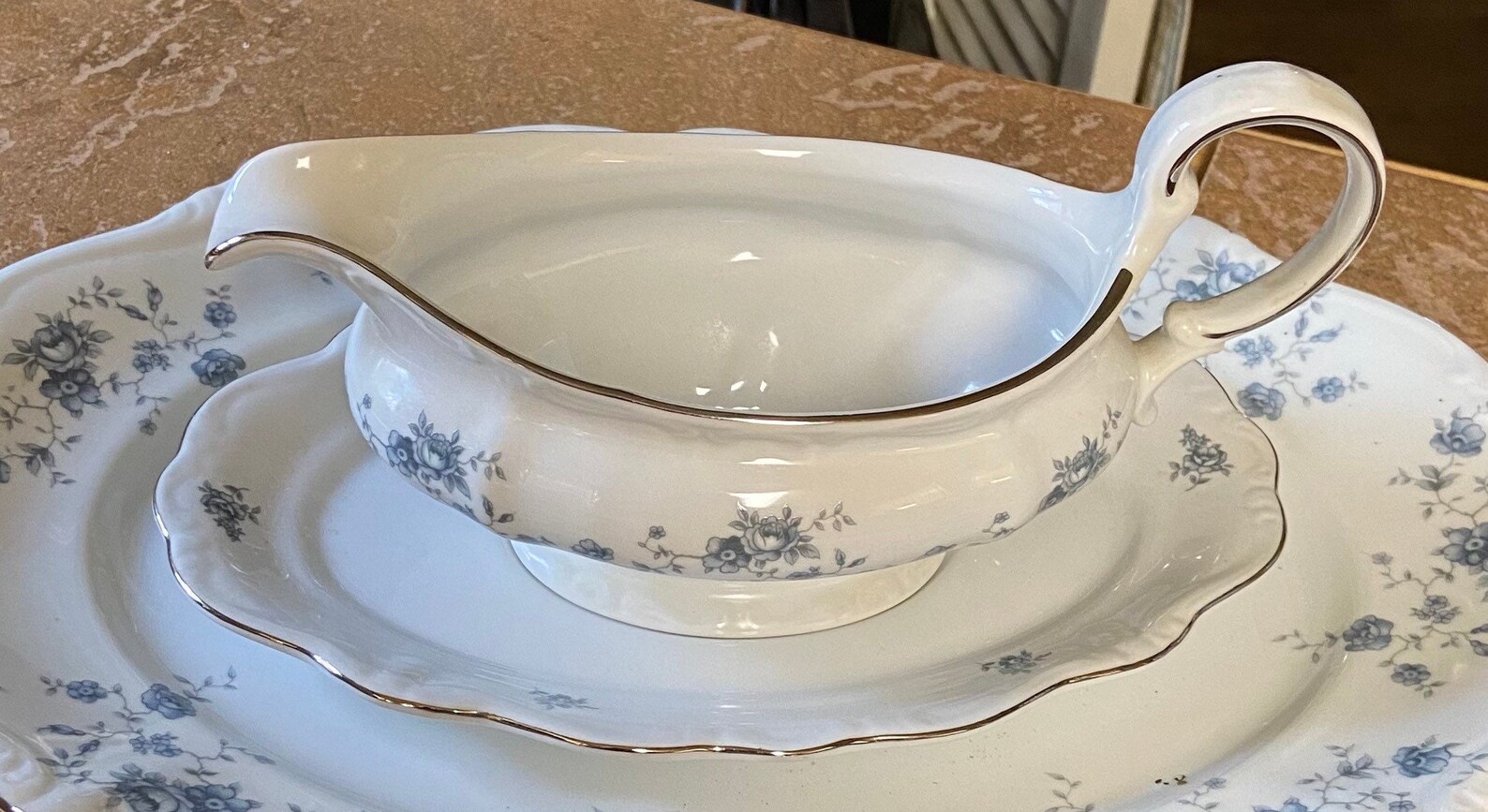 Vintage Johann Haviland BLUE GARLAND in Platinum Trim Etsy