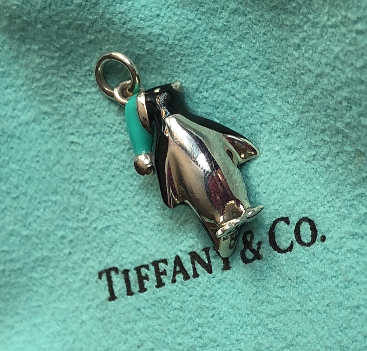 Co Enamel Penguin Charm Pendant MINT 