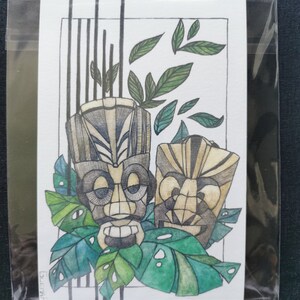 Carte Postale reproduction - Totems
