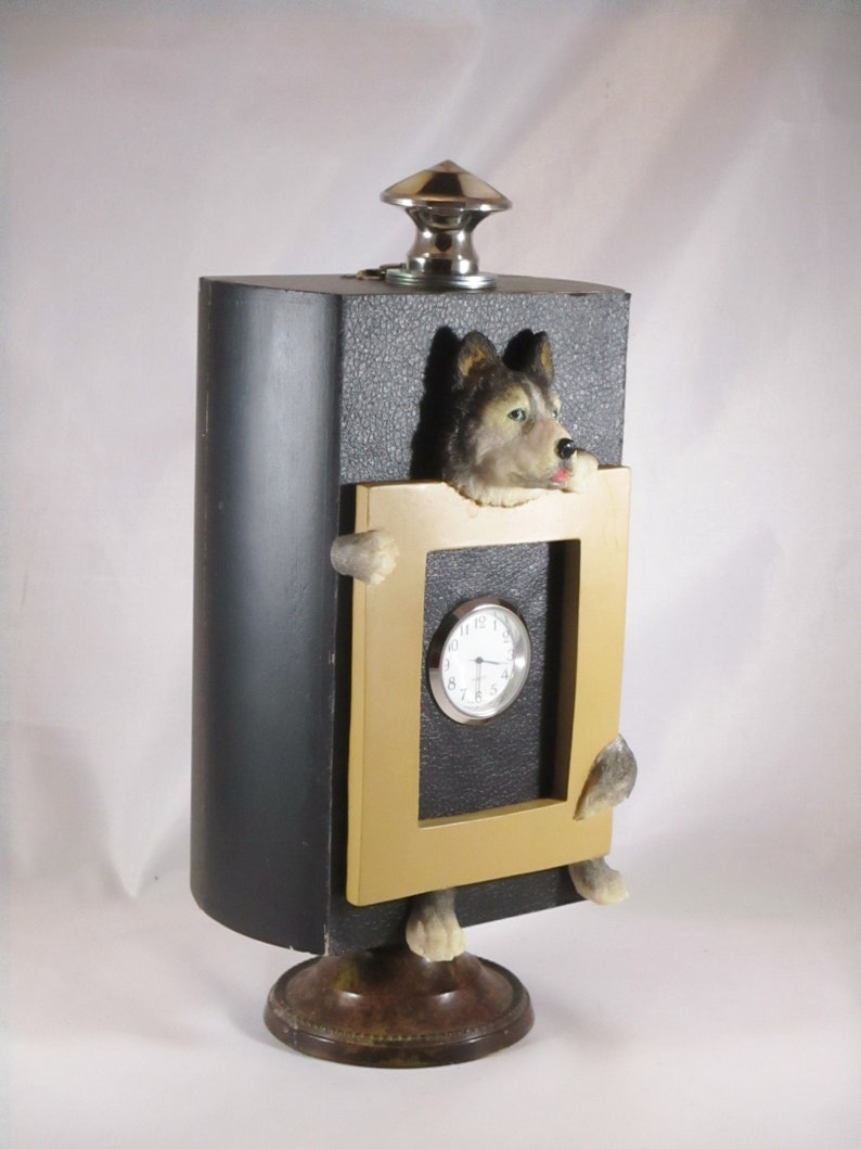 Dog Cigar Box Clock
