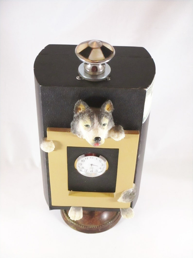 Dog Cigar Box Clock
